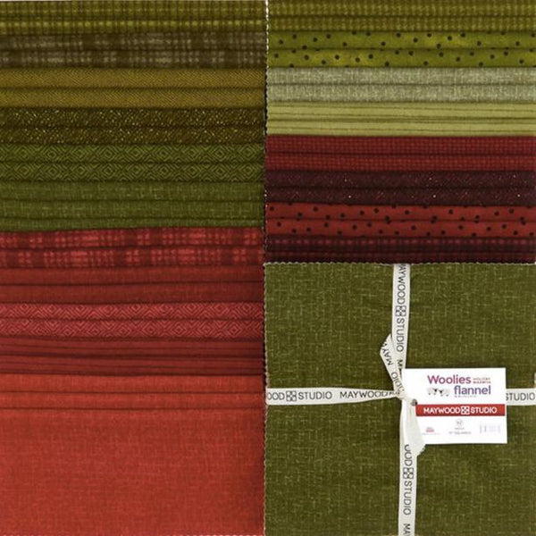 Maywood Studio Woolies Flannel Holiday Warmth 10" Squares