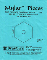 Brandy's Mylar Pieces #562 - 3/4" Hexagons