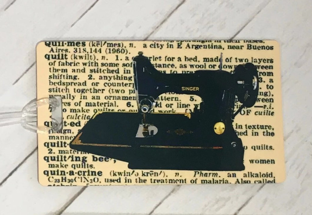 Singer Featherweight Luggage Tag (Rectangular)