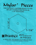 Brandy's Mylar Pieces #527 - 1 1/4" Hexagons