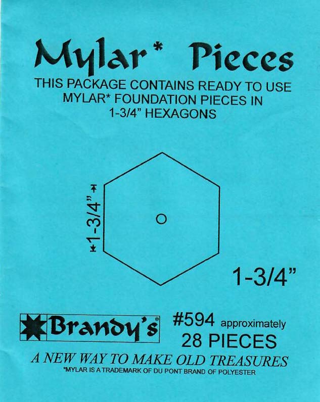 Brandy's Mylar Pieces #594 - 1 3/4" Hexagons