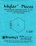 Brandy's Mylar Pieces #594 - 1 3/4" Hexagons
