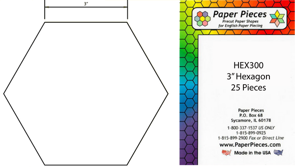 Paper Pieces HEX300 3" Hexagon
