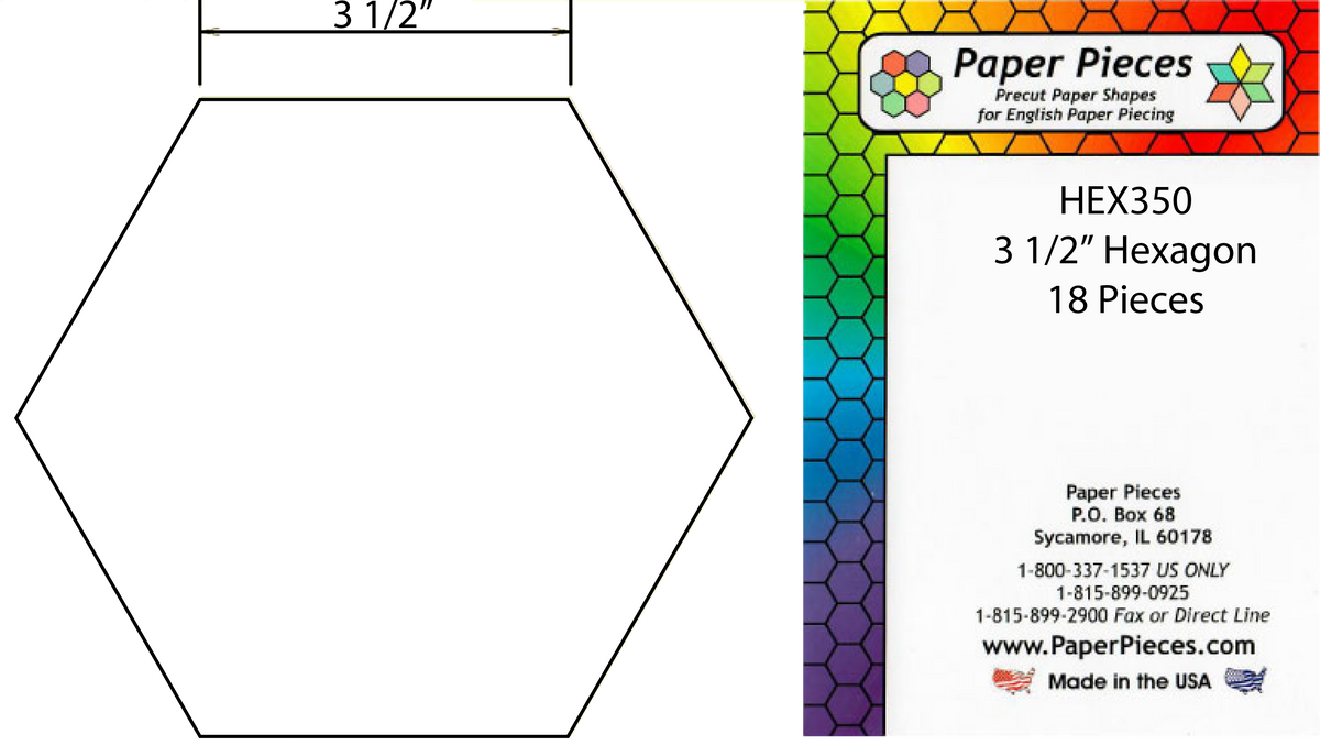 Paper Pieces 3 1/2" Hexagon