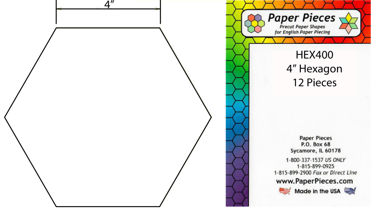 Paper Pieces 4" Hexagon