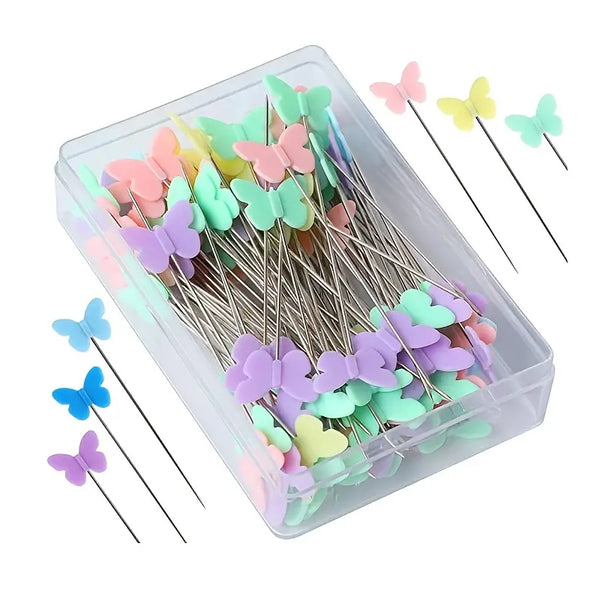 Butterfly Flat Head Quilting Pins